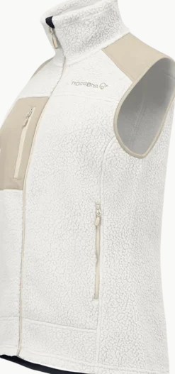 Norrøna Women's Trollveggen Warm3 Vest Whisper White/oatmeal