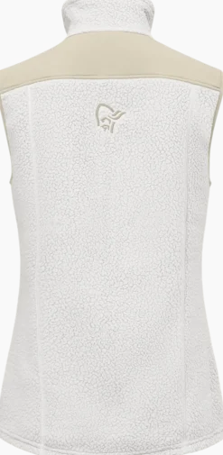 Norrøna Women's Trollveggen Warm3 Vest Whisper White/oatmeal