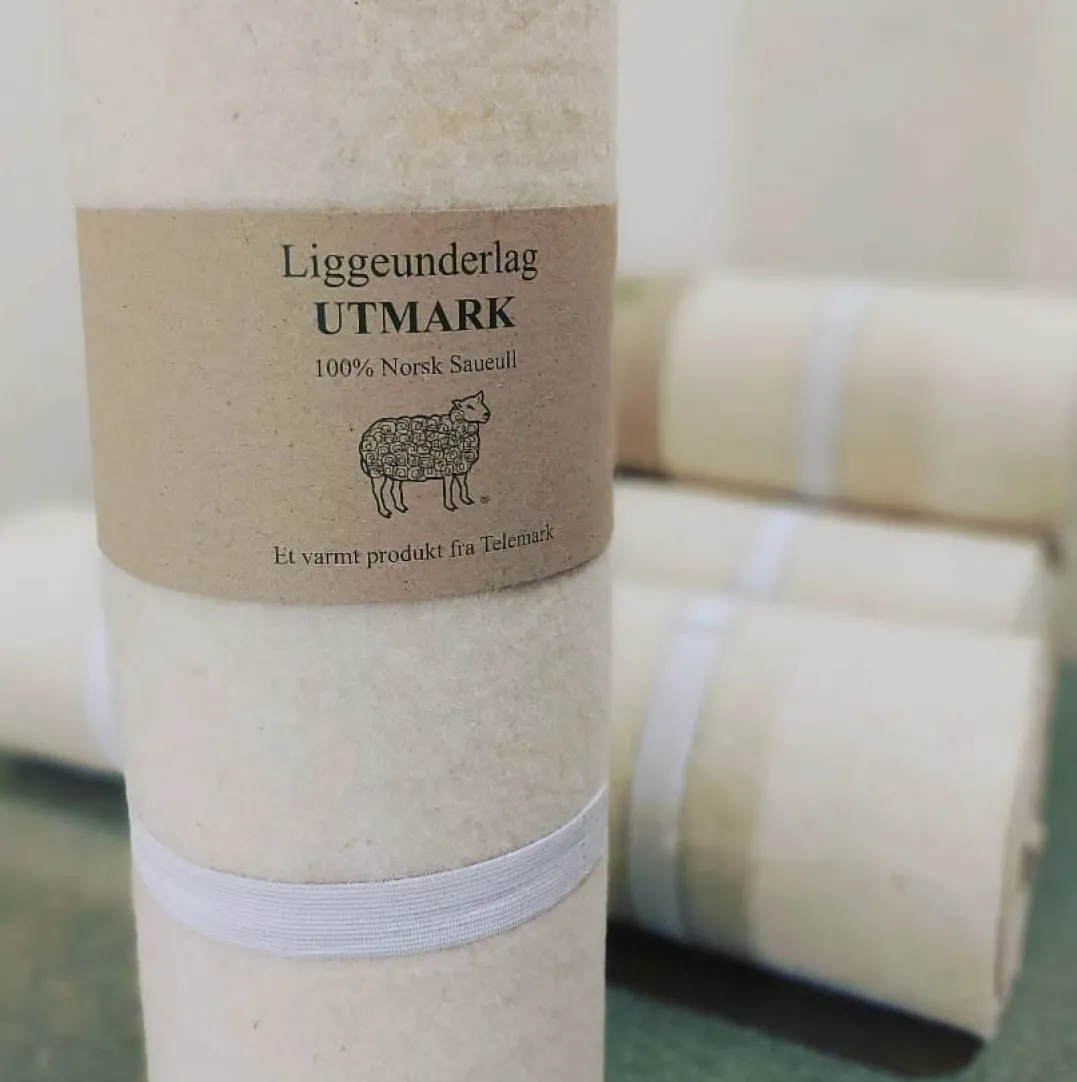 Norsk Ullsåle Liggeunderlag Utmark 59cm X 190cm Hvit