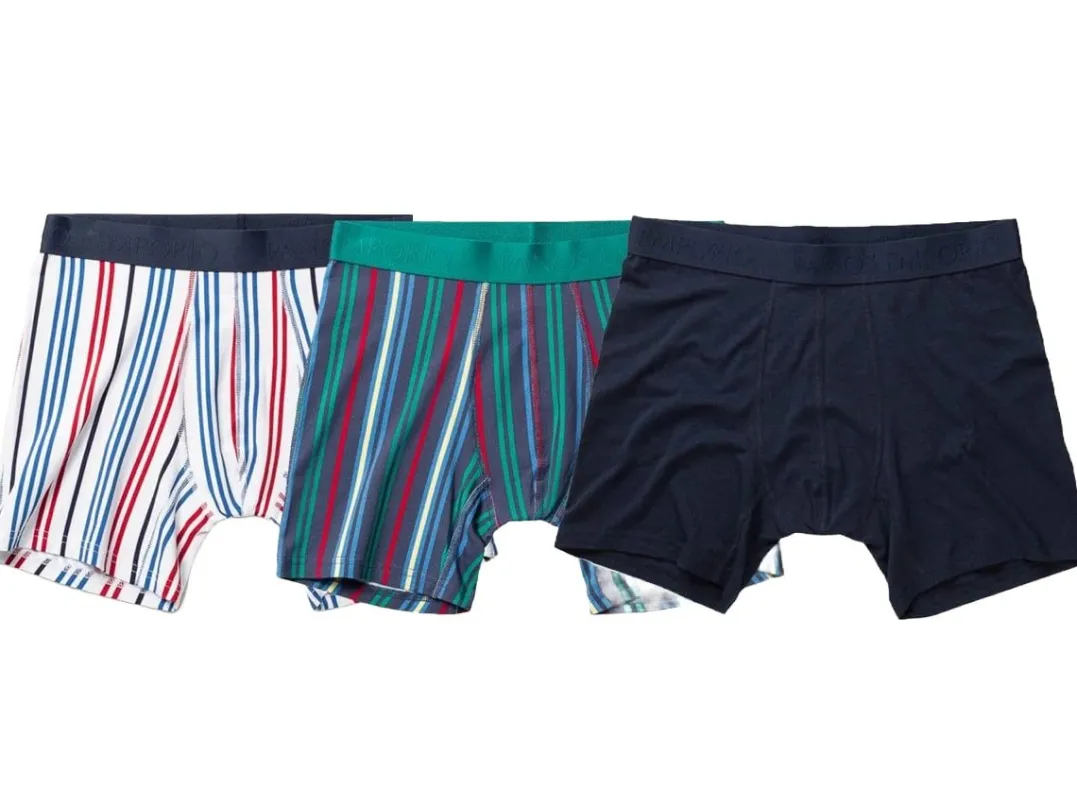 Panos Emporio PE 3PK BASE BAMBOO BOXER Pinstripe/pinstripe Poseidon/navy