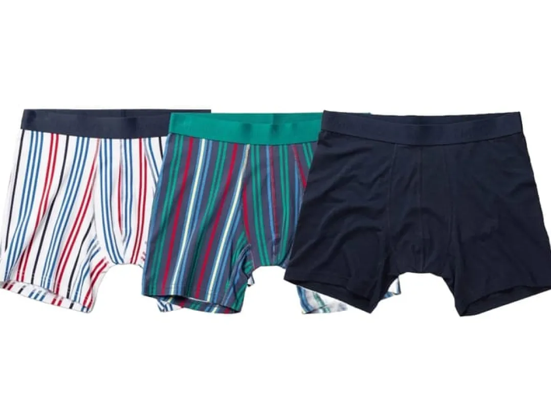 Panos Emporio PE 3PK BASE BAMBOO BOXER Pinstripe/pinstripe Poseidon/navy