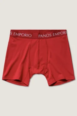 Panos Emporio 3pk Base Bamboo Boxer Navy/lipstick Red/water
