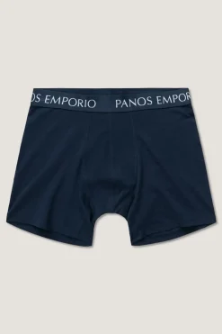 Panos Emporio 3pk Base Bamboo Boxer Navy/lipstick Red/water