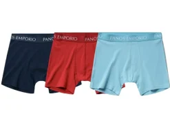 Panos Emporio 3pk Base Bamboo Boxer Navy/lipstick Red/water