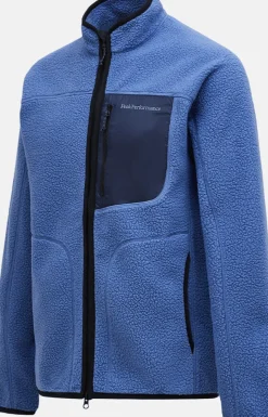 Peak Performance Men's Naturerush Pile Zip Jacket Summit Sky/blue Shadow/