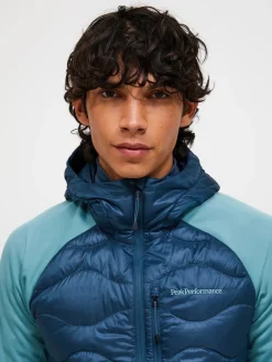 Peak Performance M Helium Down Hybrid Hood Mountain Lake/Deluded Vision