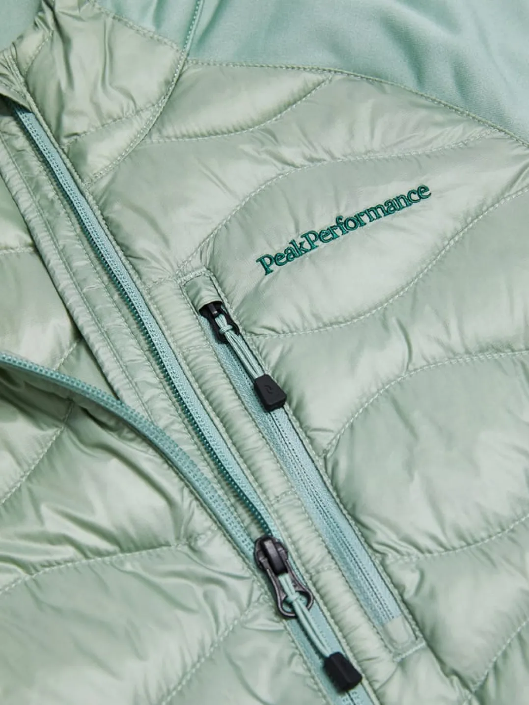 Peak Performance W Helium Down Hybrid Jacket Green Valley