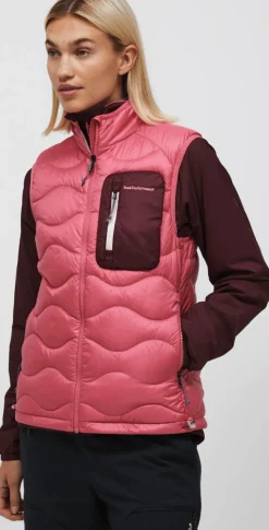 Peak Performance W Helium Utility Down Vest Mountain Blush/porto/