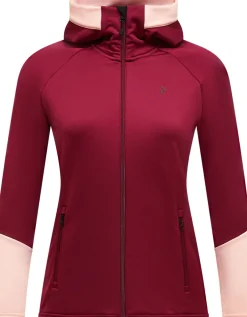Peak Performance Women's Rider Essentials Zip Hood Vertical Zenith/peach Fuzz