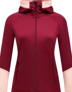 Peak Performance Women's Rider Essentials Zip Hood Vertical Zenith/peach Fuzz