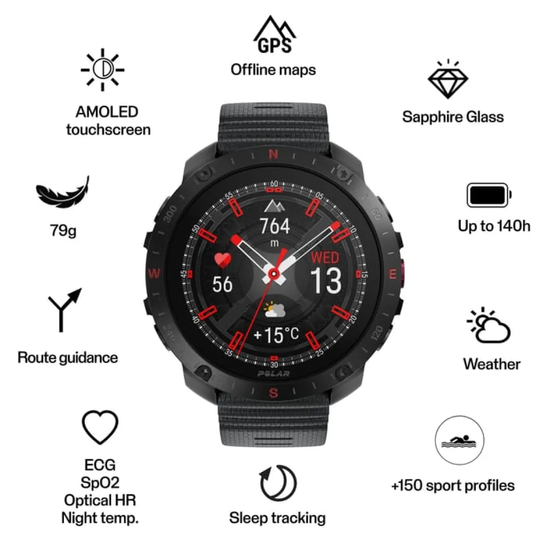 Polar Grit X2 Pro Black