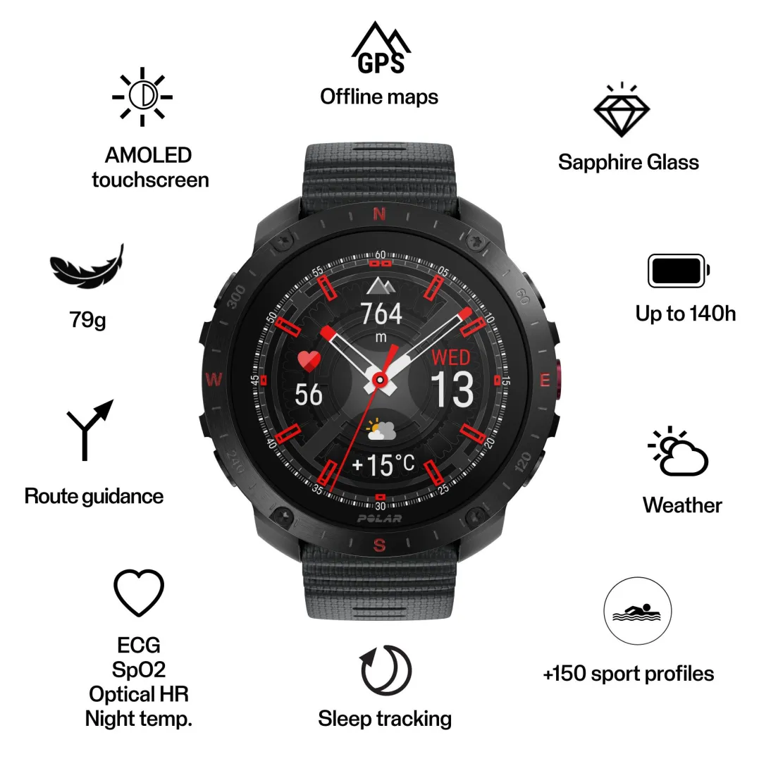 Polar Grit X2 Pro Black
