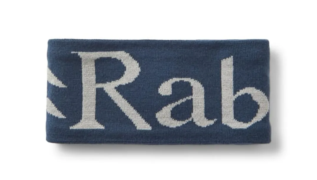 Rab Rab Knitted Logo Headband Tempest Blue/light Zinc