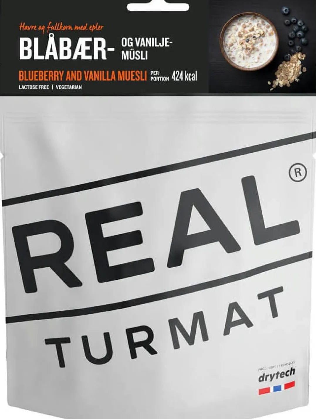 Real Turmat Blåbær Og Vaniljemüsli 350g