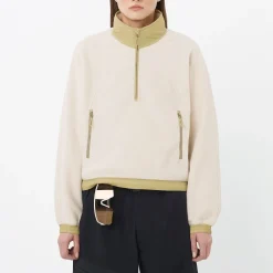 Salomon Chroma Fleece Crop W Whisper White/Gray Green