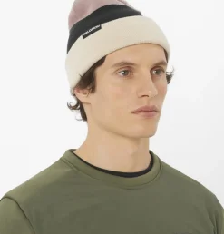 Salomon Flatspin Reversible Beanie Deep Black / Whisper White / Etherea