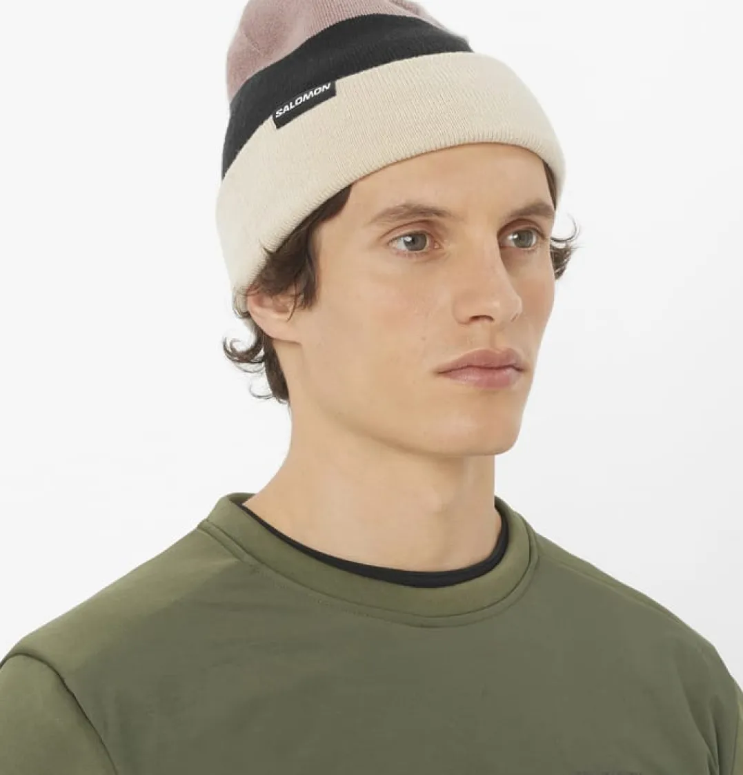 Salomon Flatspin Reversible Beanie Deep Black / Whisper White / Etherea