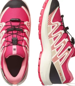 Salomon Kids' XA Pro V8 Waterproof Rouge Red/vanilla Ice/flamingo Pink