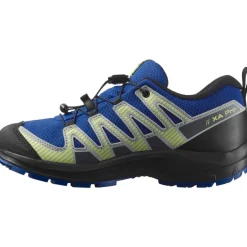 Salomon Kids' XA Pro V8 Waterproof Nautical Blue/black/sharp Green