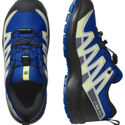 Salomon Kids' XA Pro V8 Waterproof Nautical Blue/black/sharp Green