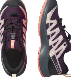 Salomon Kids' XA Pro V8 Waterproof Plum Kitten / Turbulence / Fusion Coral