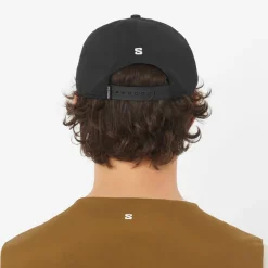 Salomon Logo Flat Cap Deep Black