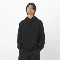 Salomon Men's Salomon Logo Hoodie Deep Black