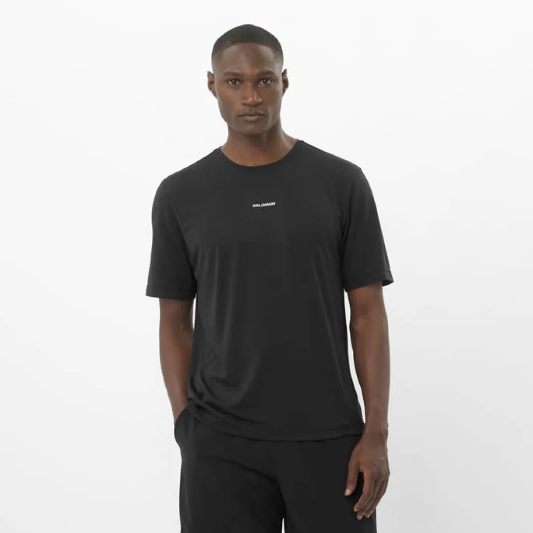 Salomon Men's Shkout Core Short Sleeve Tee Deep Black