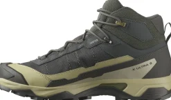 Salomon Men's X Ultra 5 Mid GORE-TEX Peat/gray Green/blue Nights