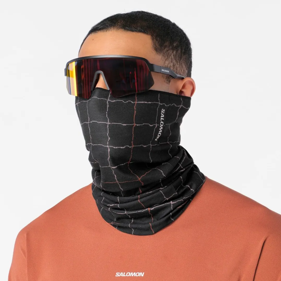 Salomon Neck Gaiter GFX U Deep Black/burnt Umber/antler
