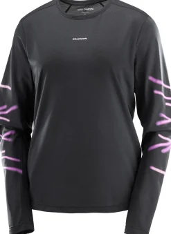 Salomon Shakeout Core Graphic Ls Tee W Deep Black