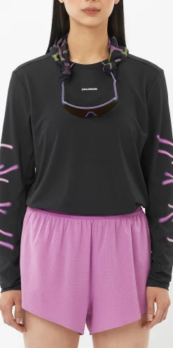 Salomon Shakeout Core Graphic Ls Tee W Deep Black