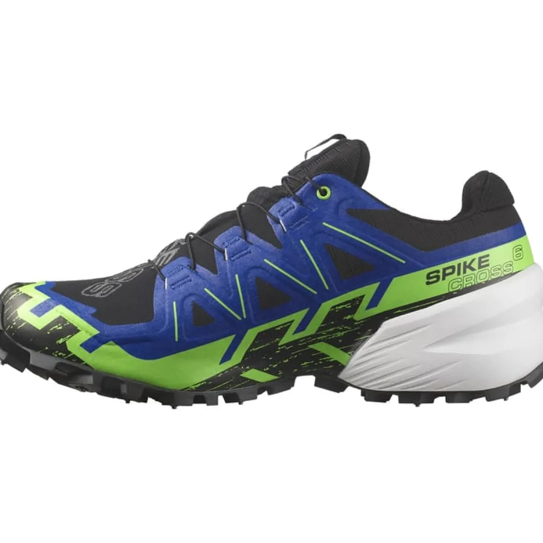 Salomon Unisex Spikecross 6 GORE-TEX Black/Surf The Web/Green Gecko