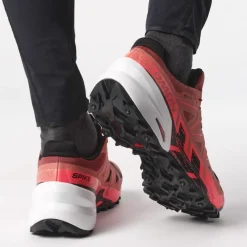 Salomon Unisex Spikecross 6 GORE-TEX Cow Hide/Black/Fiery Coral
