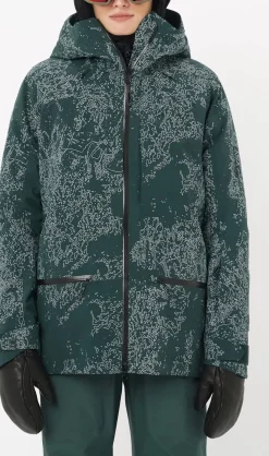 Salomon Women's Absolute 3L Print Jacket Ao/Green Gables