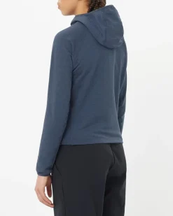 Salomon Women's Essential Lightwarm Hoodie Blue Nights