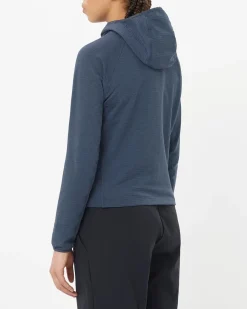 Salomon Women's Essential Lightwarm Hoodie Blue Nights