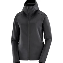 Salomon Women's Outline Warm Midfleece Hoody Deep Black