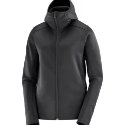 Salomon Women's Outline Warm Midfleece Hoody Deep Black