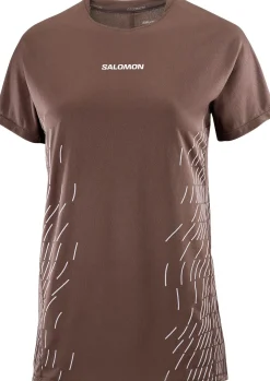 Salomon Women's Sense Aero Graphic Tee Coffee Bean / Cosmic Sky