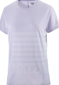 Salomon Women's Sense Aero Graphic Tee Cosmic Sky/white/