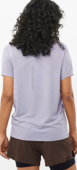 Salomon Women's Sense Aero Graphic Tee Cosmic Sky/white/