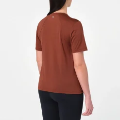 Salomon Women's Shkout Core Short Sleeve Tee Burnt Umber