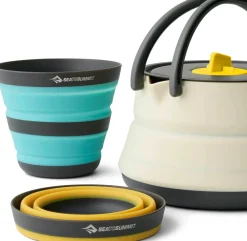 Sea To Summit Frontier Ultralight Collapsible Kettle Cook Set 3 Piece 1,1L With Cups Multi