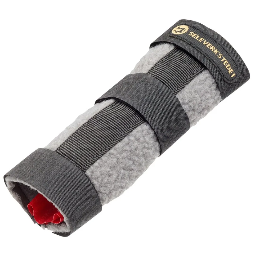 Seleverkstedet Seleverkstedet Fleece grey dog leg protector 4pk Grå/svart