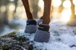 Seleverkstedet Seleverkstedet Fleece grey dog boot 4pk Grå/svart