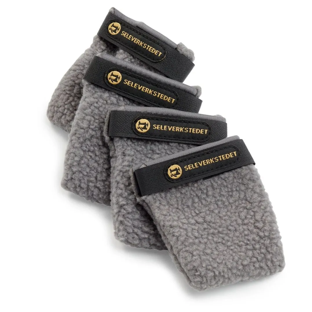 Seleverkstedet Seleverkstedet Fleece grey dog boot 4pk Grå/svart