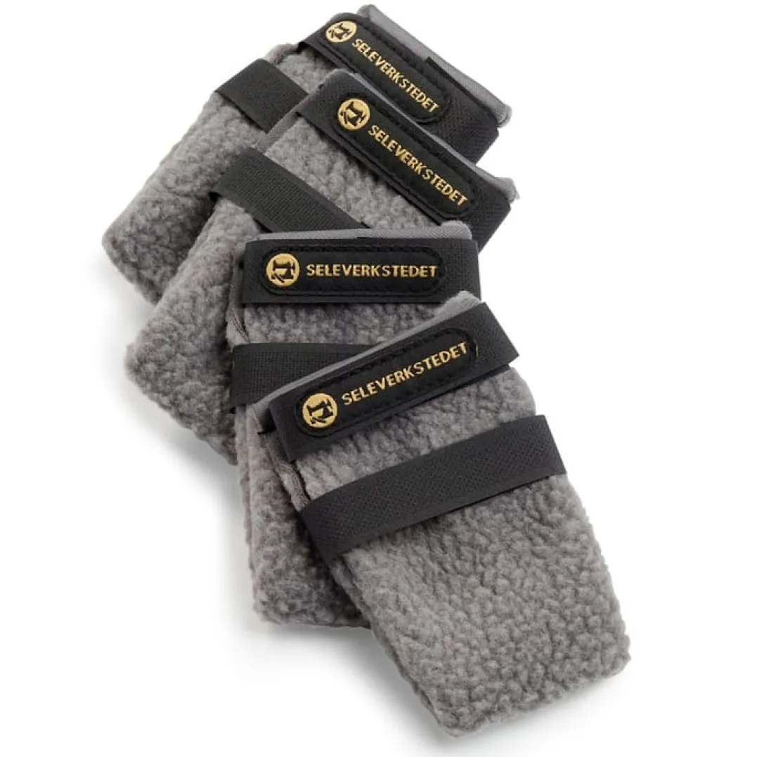Seleverkstedet Seleverkstedet High Fleece dog boot 4pk Grå/svart