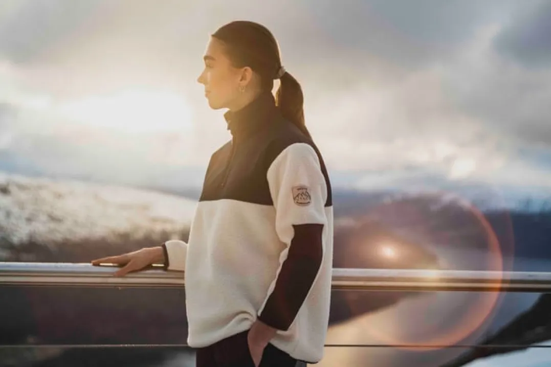Skogstad J Tempelseter Pilefleece Half-Zip Gardenia