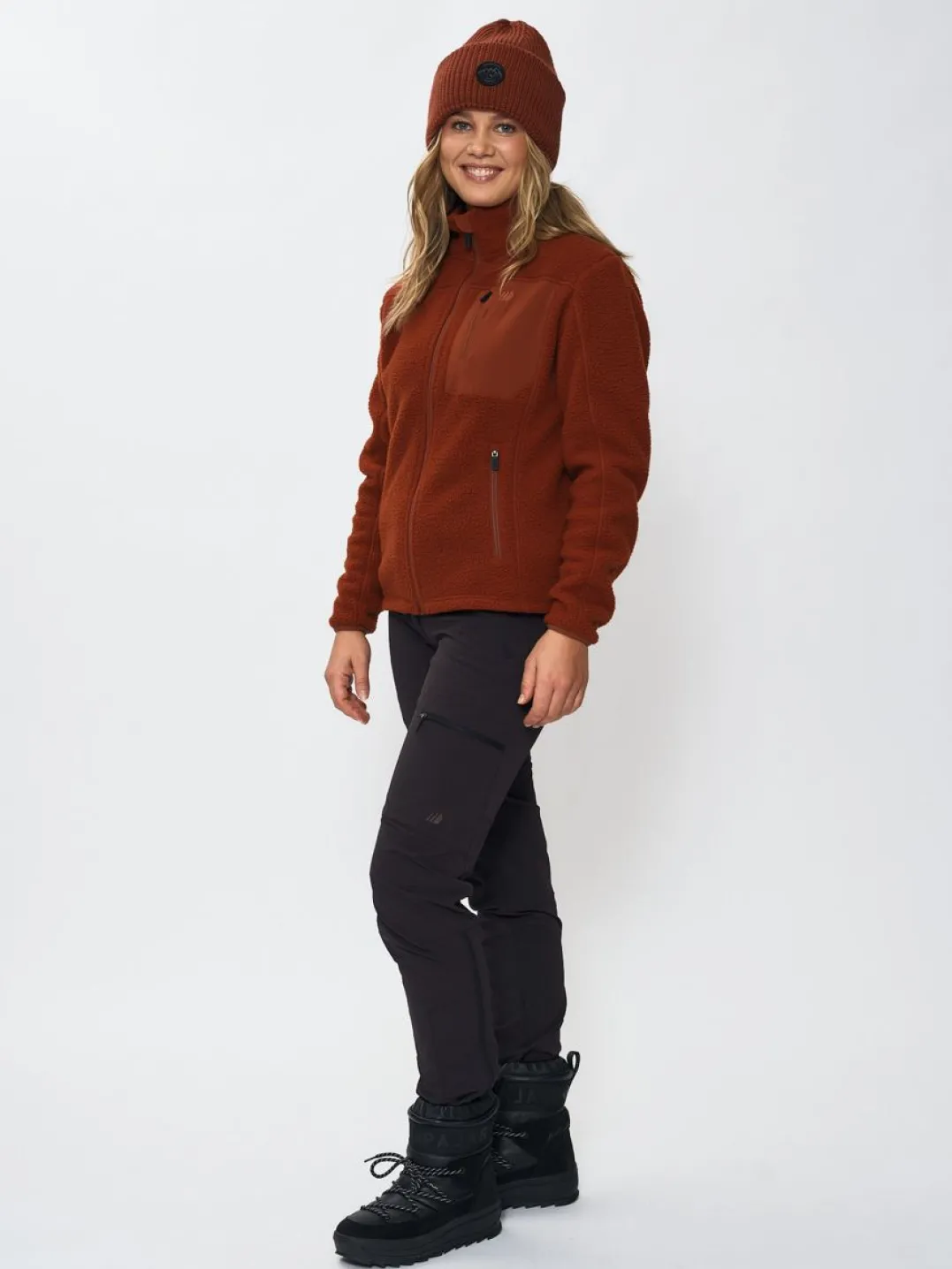 Skogstad W Hjertås Pilefleece Jakke Brandy Brown